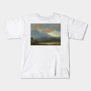 Indian Canoe at Lakeside by Albert Bierstadt Kids T-Shirt